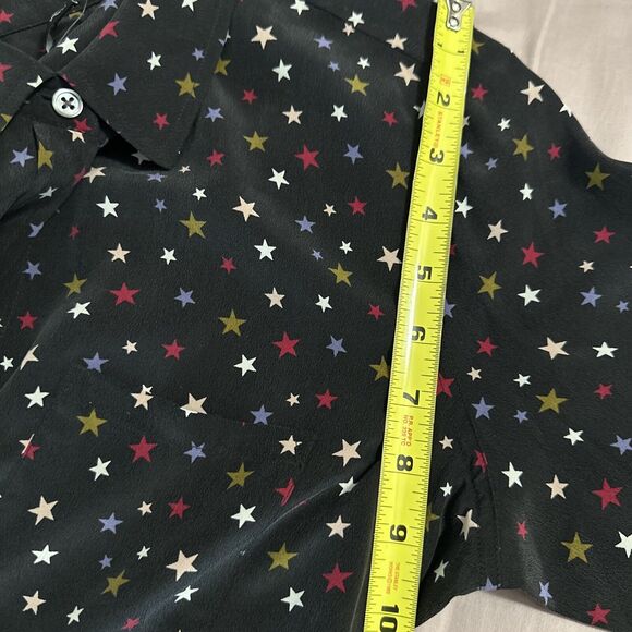 Rails Kate Silk Rainbow Stars Shirt Women's Size Small Button Down Designer Soft - Picture 16 of 16